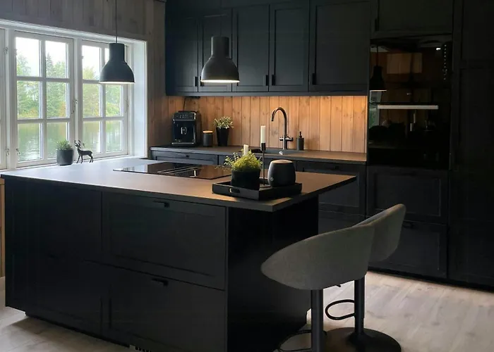 Modern With River Frontage Near Opphus Holiday home *